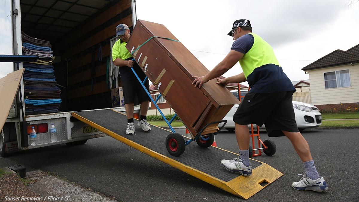 Professional moving crew